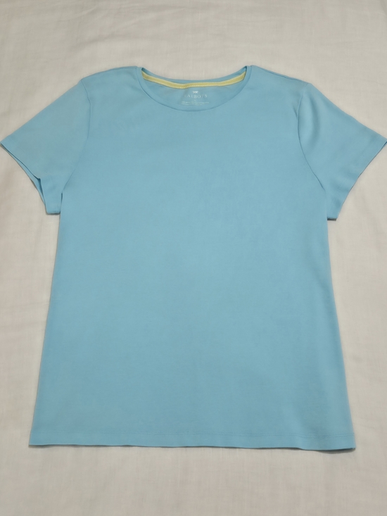 Talbots Tops - Talbots Pima Crewneck Tee Light Blue